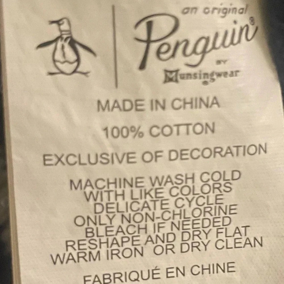 Original Penguin Men's V-Neck Pullover Sweater | Navy Blue | Size XL 100% Cotton - Picture 6 of 7